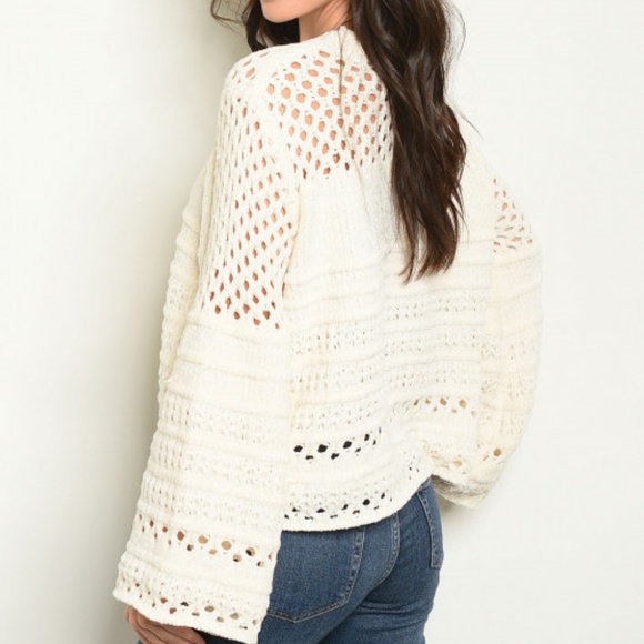 CHENILLE SWEATER - CREAM - Picture 4 of 4